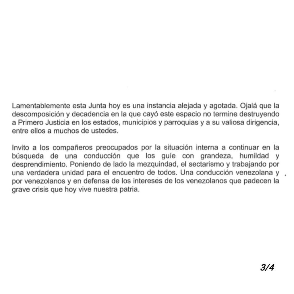 Henrique Capriles Renuncia A La Junta Directiva De Primero Justicia